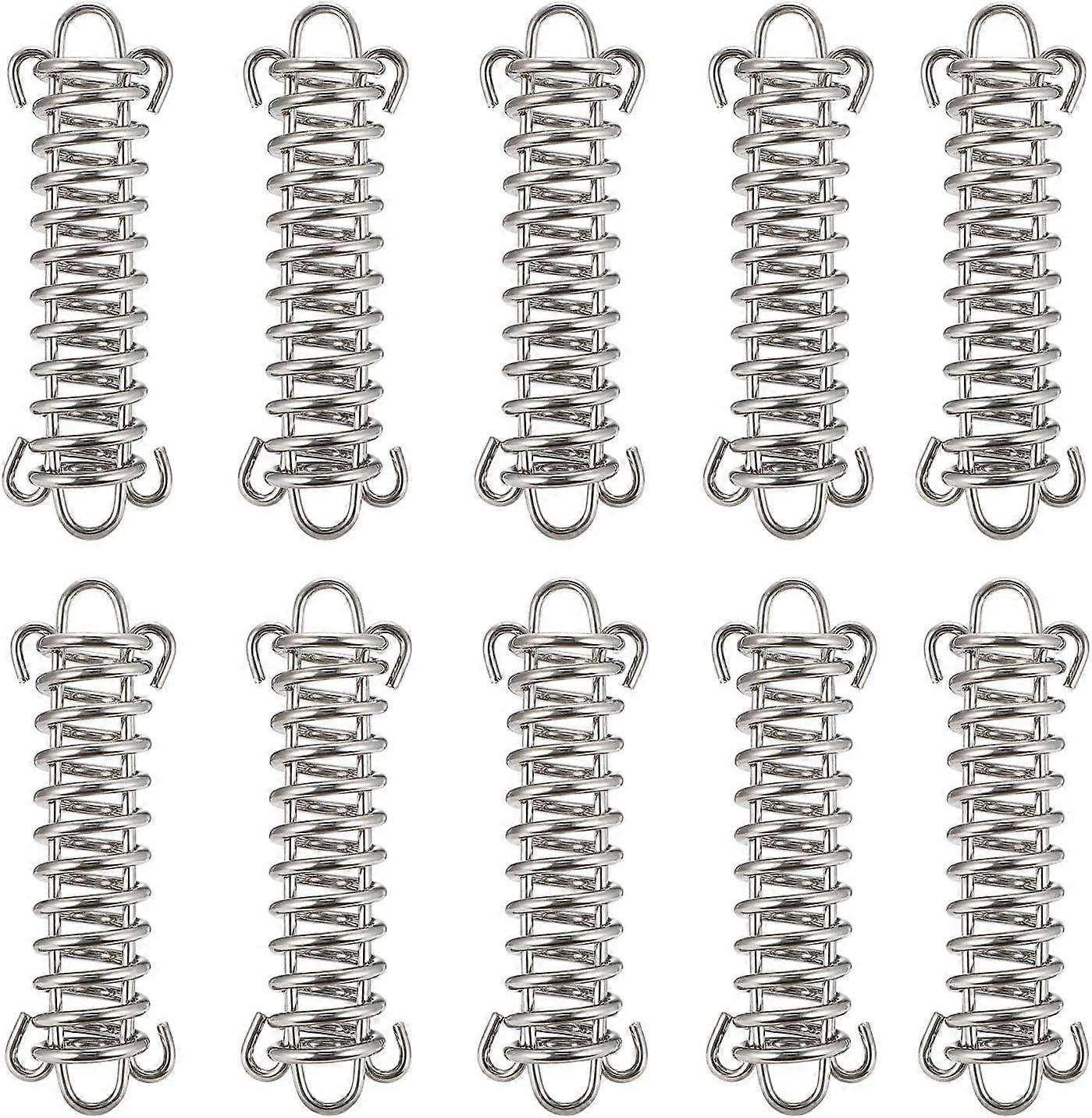 10PCS Tent Spring Buckle, Windproof Rope Tensioner Awning Fixed Hook Buckle, Portable Camping Tent Fixed Buckle Rope Anchor for Outdoor