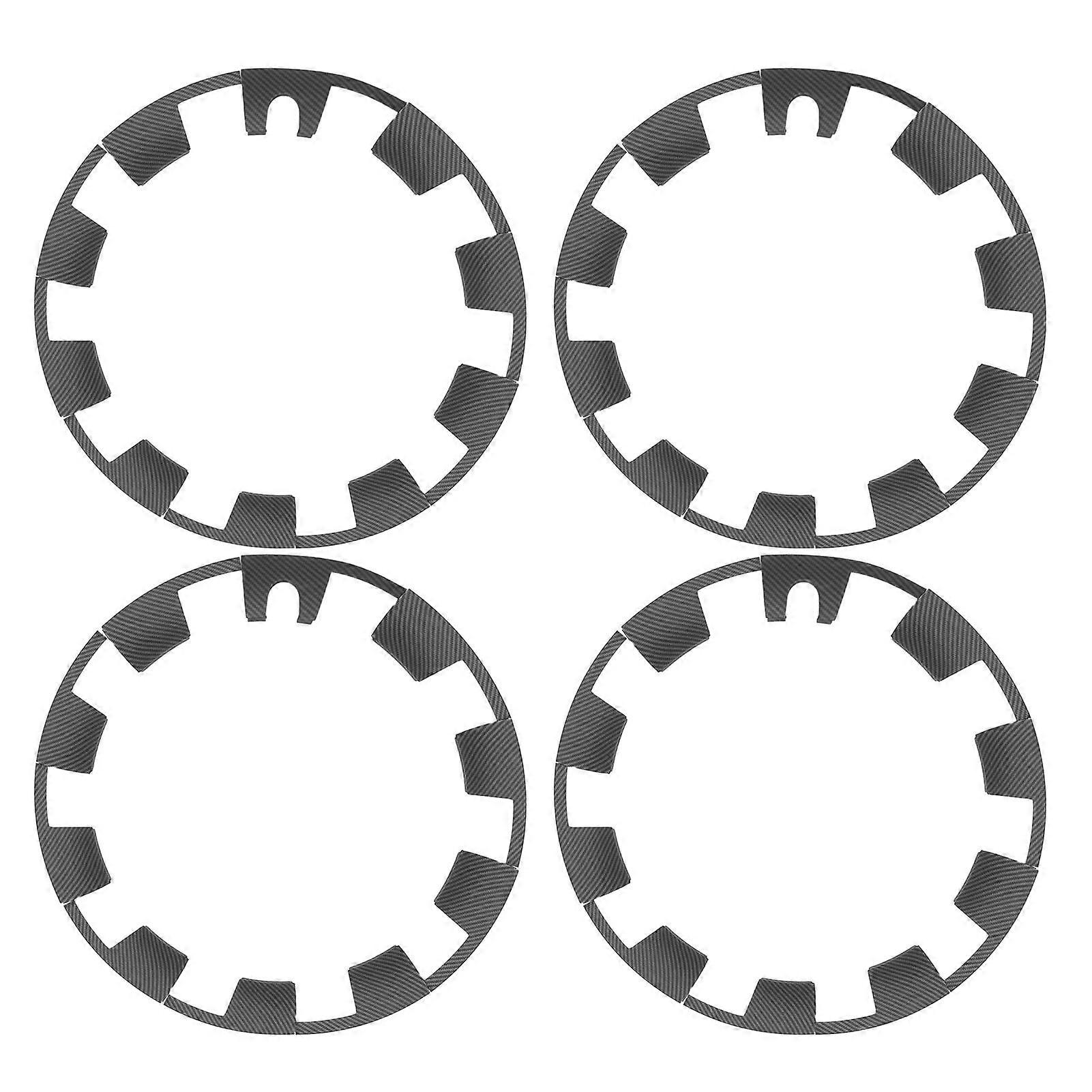 40PCS Hub Cap Patch Carbon Pattern Wheel Hubcap Protectors Decals Sticker Replacement For Tesla Model Y 2021 to 2023 E2U711