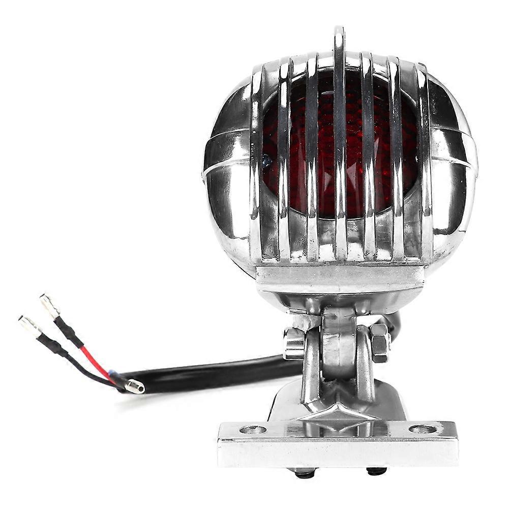 Retro Style Plating Universal Motorcycle LED Taillight Rear Brake Stop Light E2U701