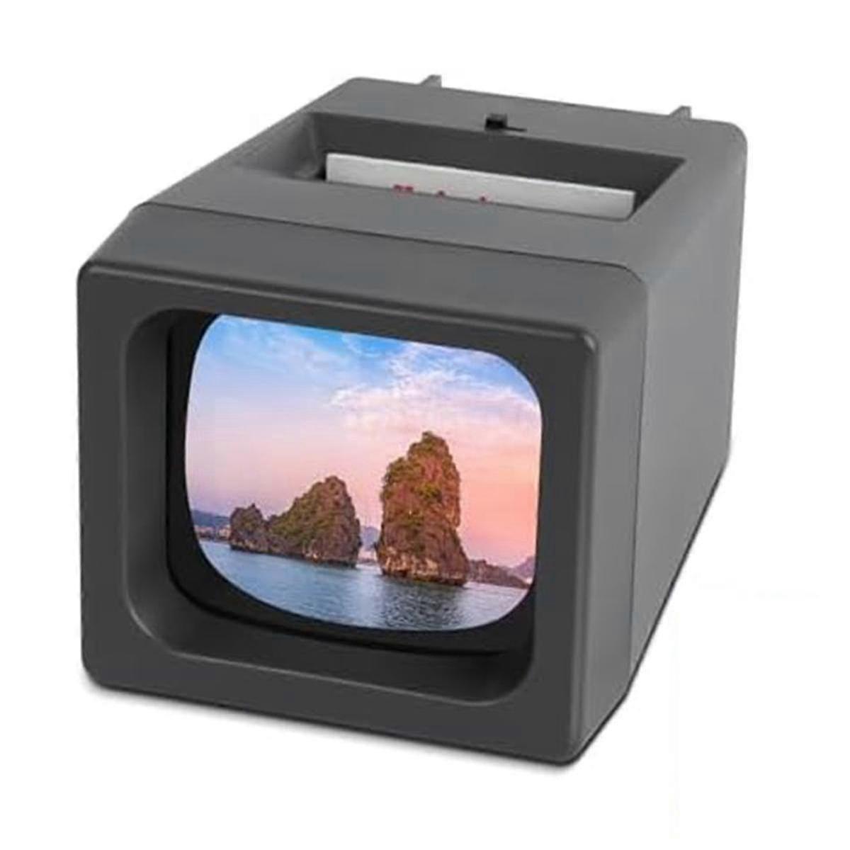 35mm Slide and Film Viewer, Negative Viewer, Desktop LED Lighted Viewing, 2X Magnification-C10