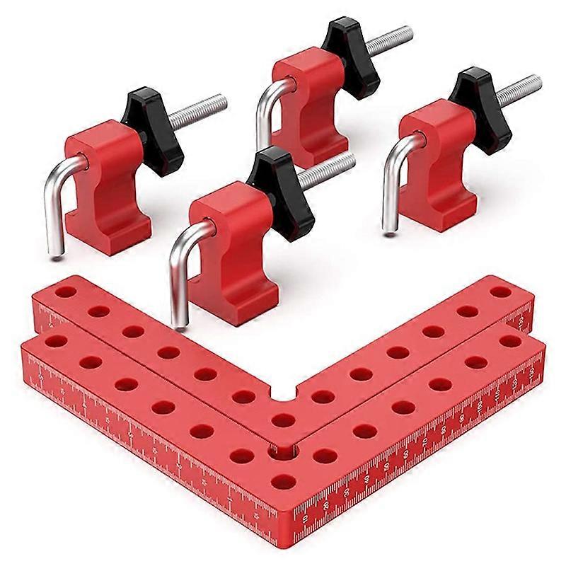 90 Degree Positioning Squares Right Angle Clamps, Aluminum Alloy L-Type Corner Clamp Woodworking Car