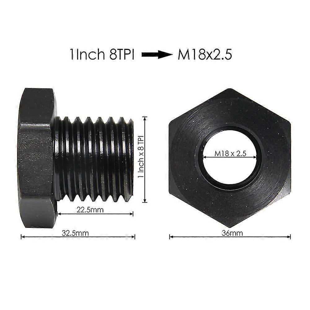 Strung Headstock adaptor ax Thread 1 "X 8tpi M33 X35mm M18 -25mm Chuck Introduceți lemn de cotitură woodworking Tool Accesorii