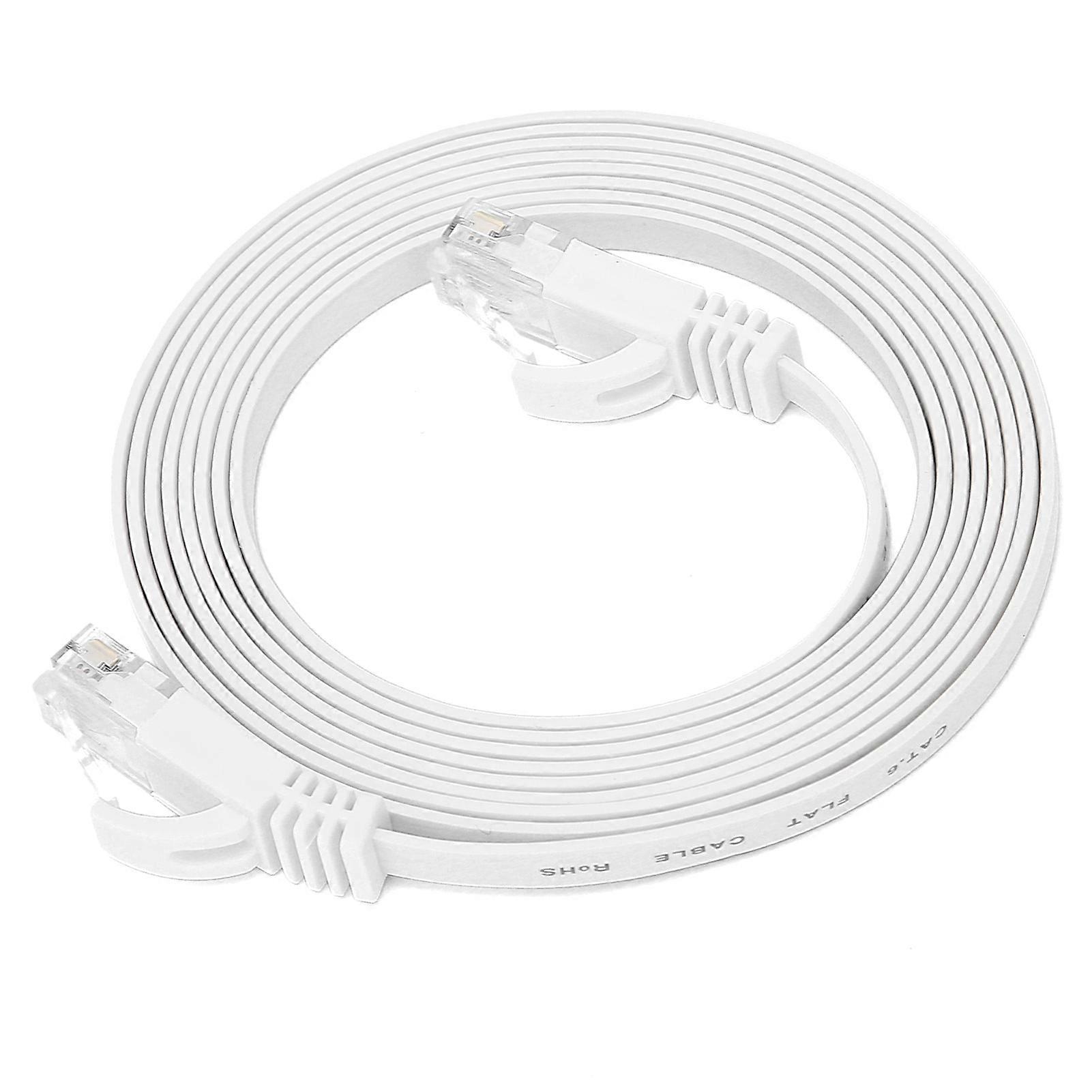 Ethernet Cable CAT6 Gigabit 8?Core Twisted Pair Network Jumper Flat Copper Wire Supplies2 Meter