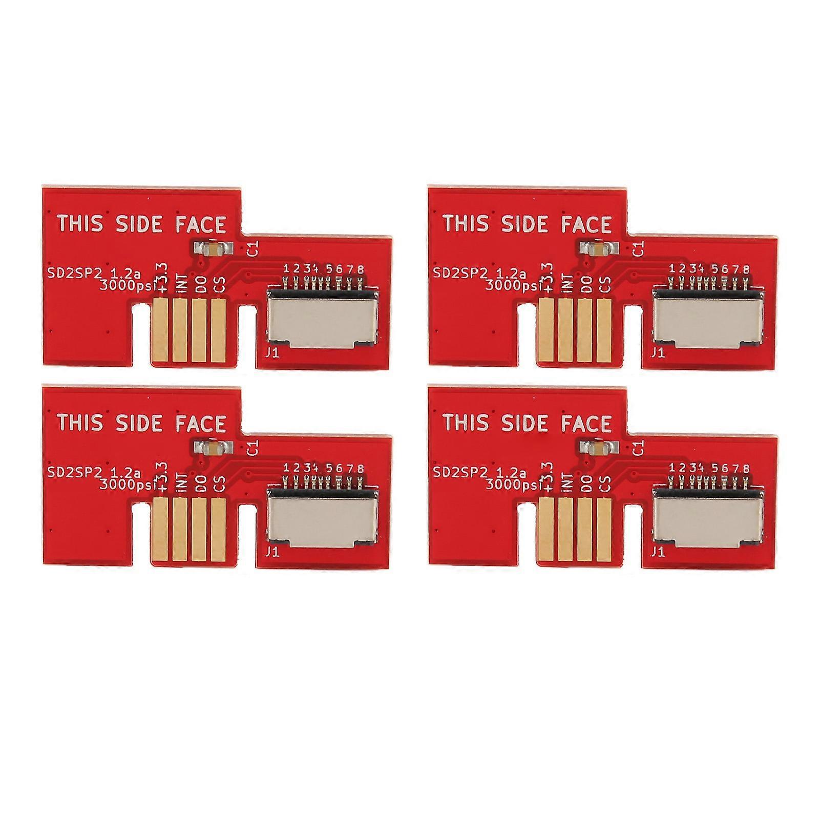 Console Micro Storage Card Adapter Game Console Memory Card Reader for GC SD2SP2 SDLoad SDL 4pcs Red