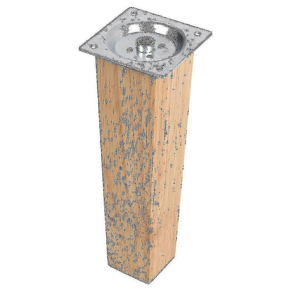 4er-Set quadratische Möbelbeine aus Eichenholz