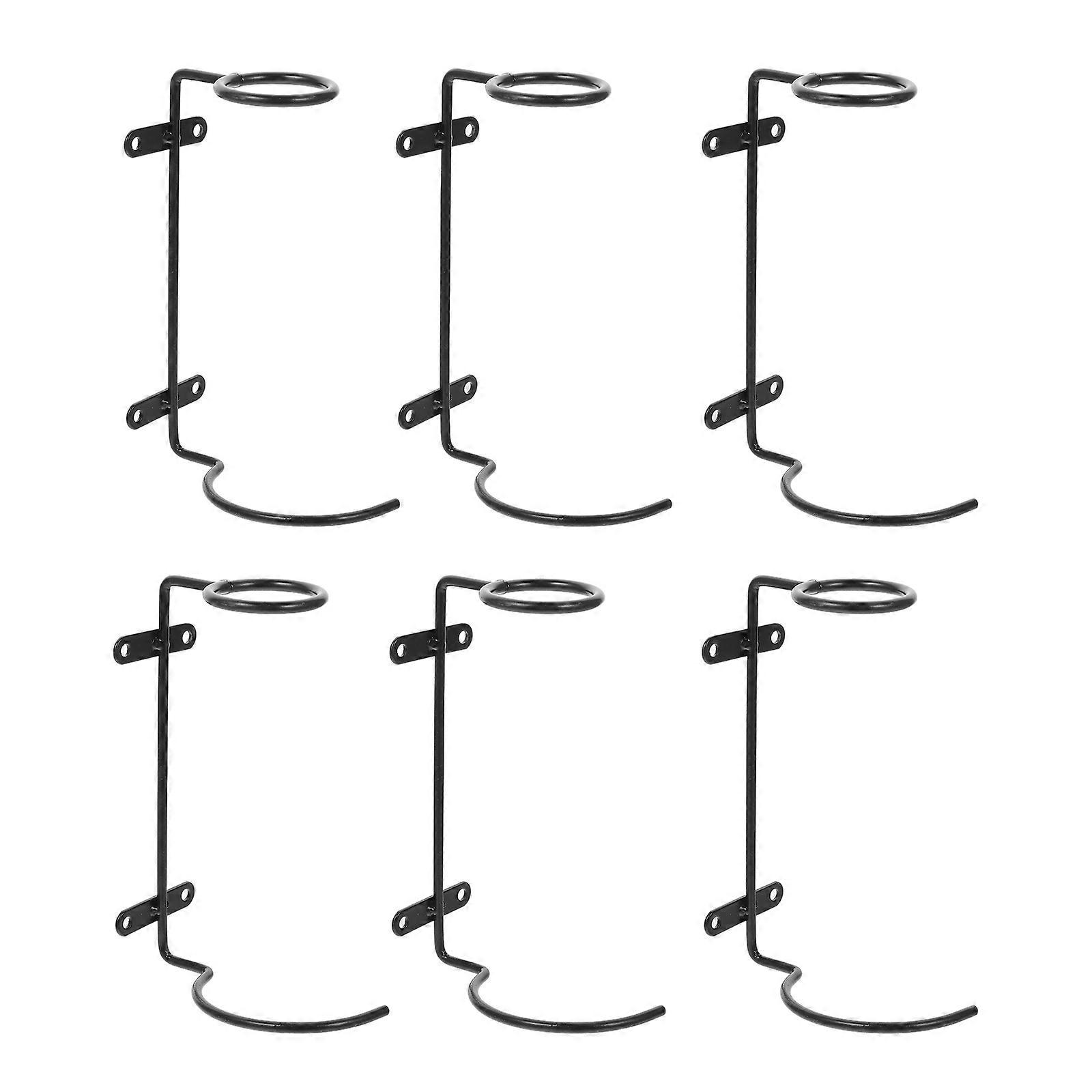 6pcs Beverages Liquor Bottles Storage Rack Wall Mounted Red Wine Racks for Home