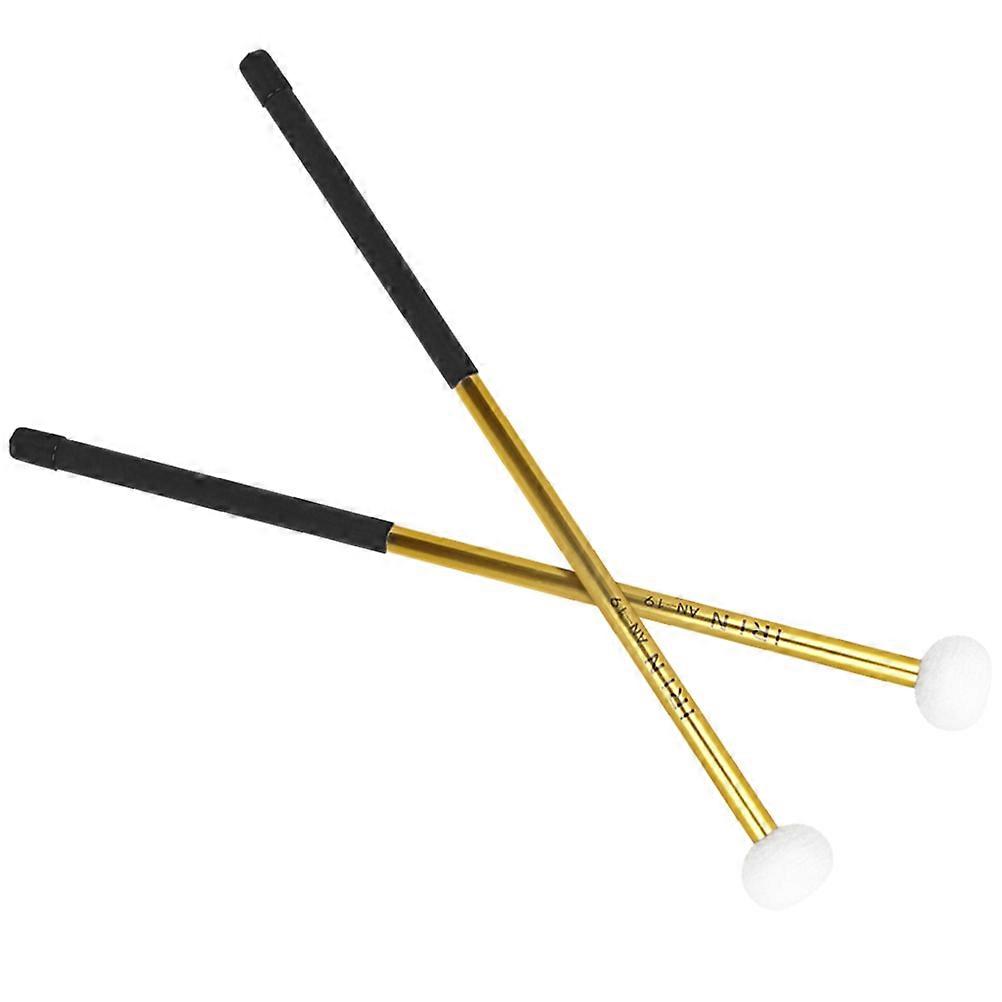 2pcs Bass Drum Mallets Drum Stick with Felt Head Percussion Drumstick Instrument Accessory