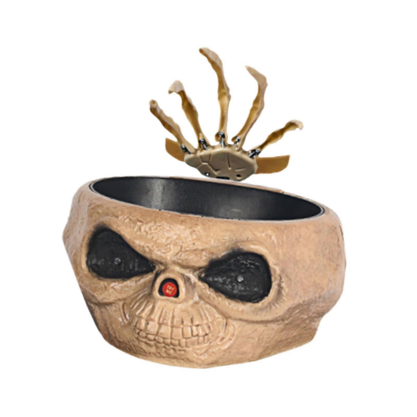 Halloween Candy Dish with Hand Decor Sturdy Multipurpose Candy Holder Khaki