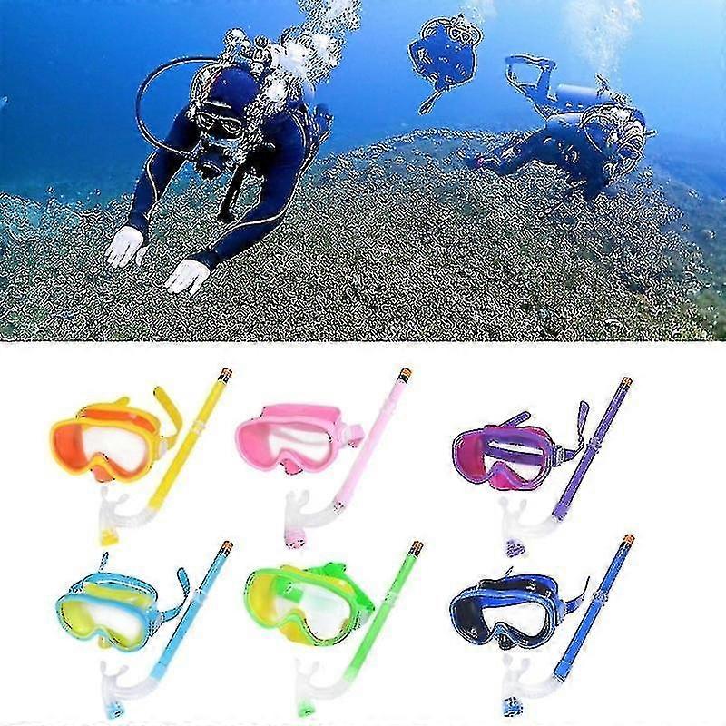 Children Snorkel Set, Diving Masks Snorkeling Set Anti-fog Snorkel Masks Glasses With Easy Breathing Tube For Girls Boys
