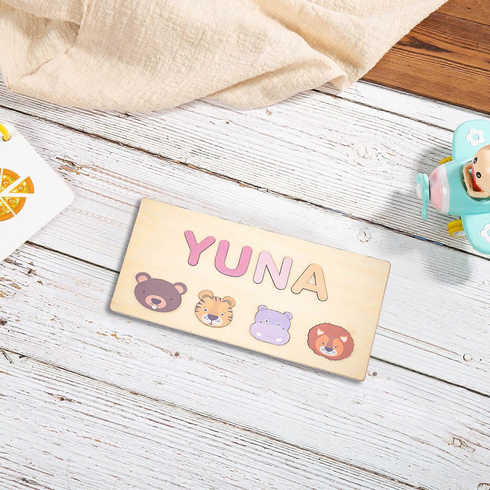 Personalized Animal Wooden Name Puzzle Nursery Educational Early Learning Preschool 3d Jigsaw Board Toy For Children - Custom Jigsaw Puzzle