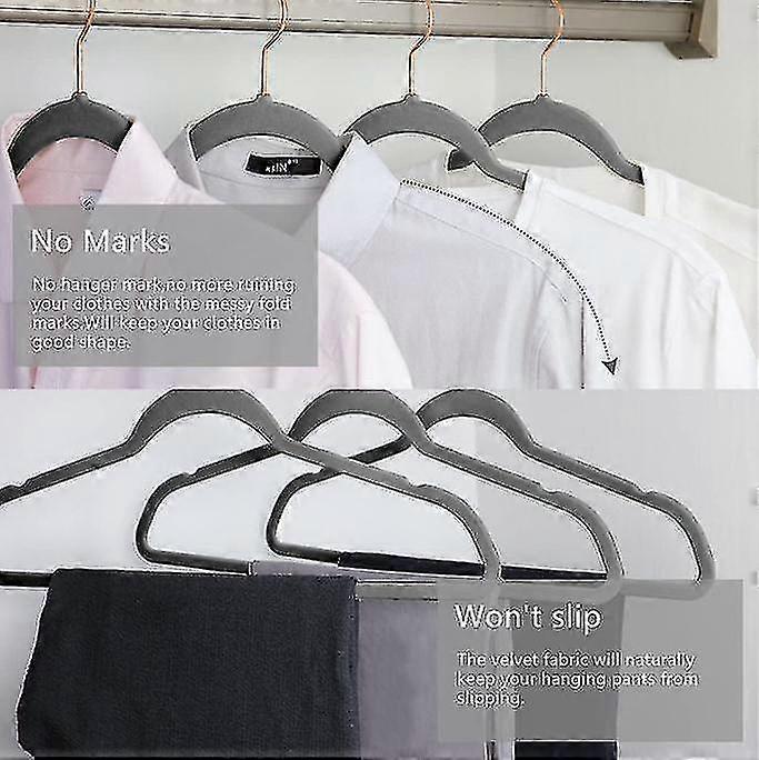 Velvet Non-slip Suit Clothes Hangers Pack Of 20