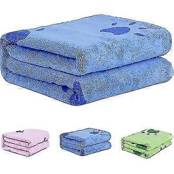 Dog Towel, Microfiber Quick Dry Dog Bath Towel, Dog Drying Towels, Ultra Absorbent Dog Bath Towel For Dogs And Puppies - Blue