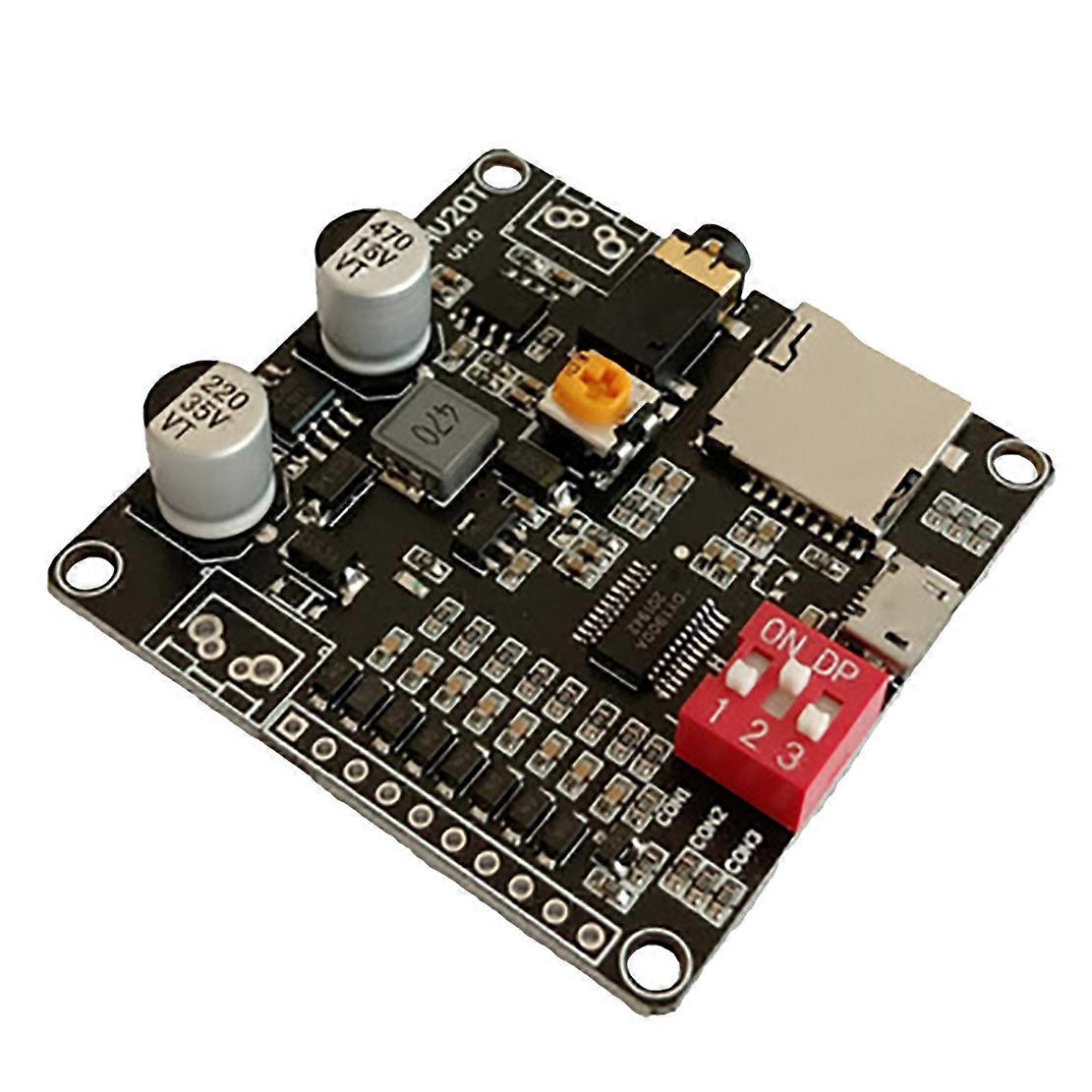 DY-HV20T Voice Playback Module 12V/24V Power Supply 10W/20W Amplifier Support Micro-SD Card MP3 Mus