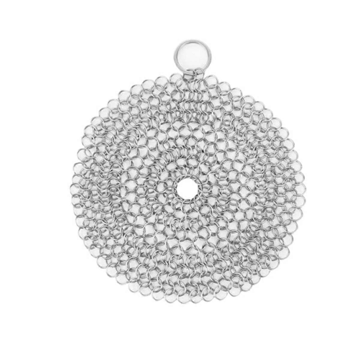 Kitchen Cleaning Ring Cleaning Chainmail Scrubber Accessories Reusable Washing Net Cleaning Tool for Home,Round
