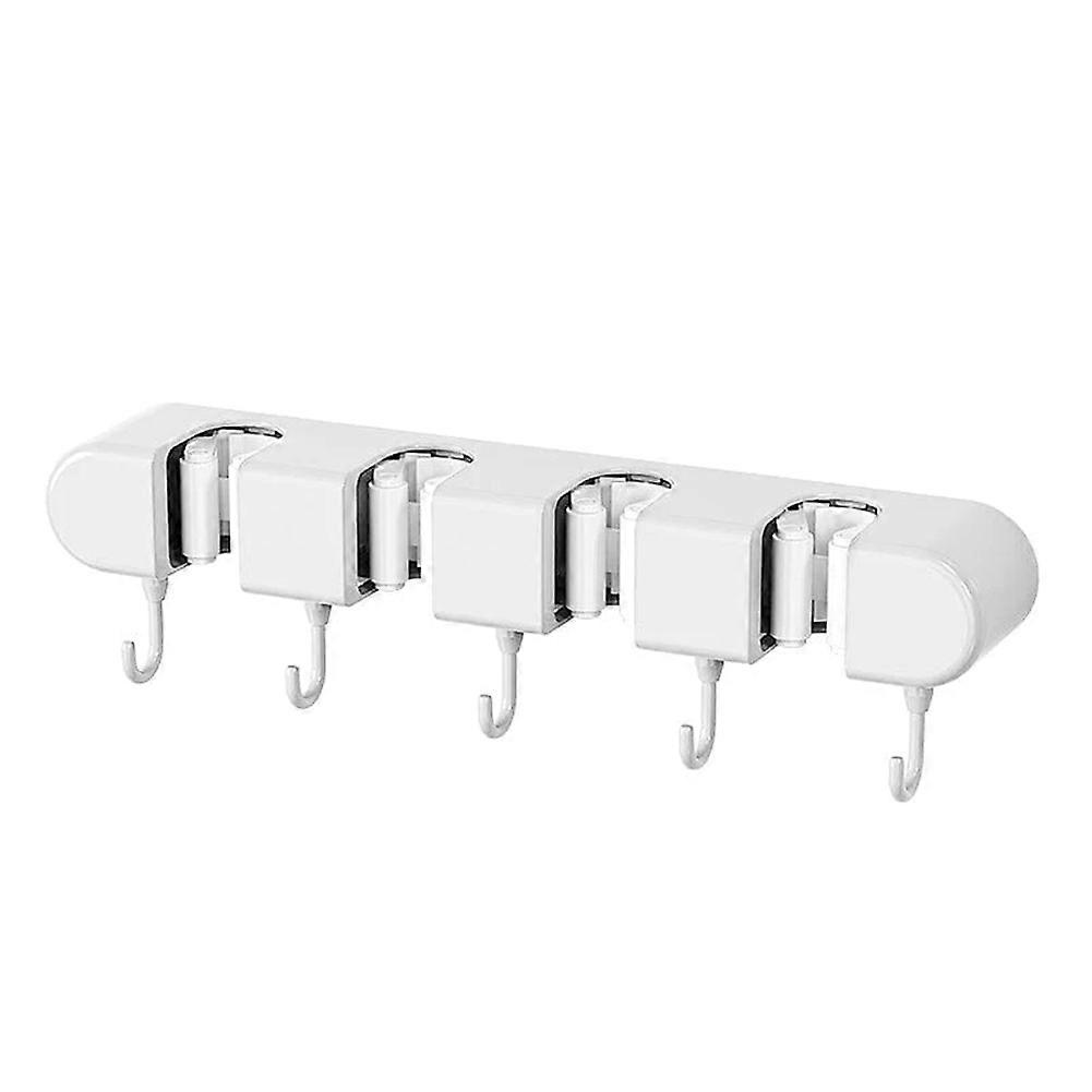 Multifunctional Mop Holder with Hook Heavy Duty Bathroom Mop Fixed Buckle