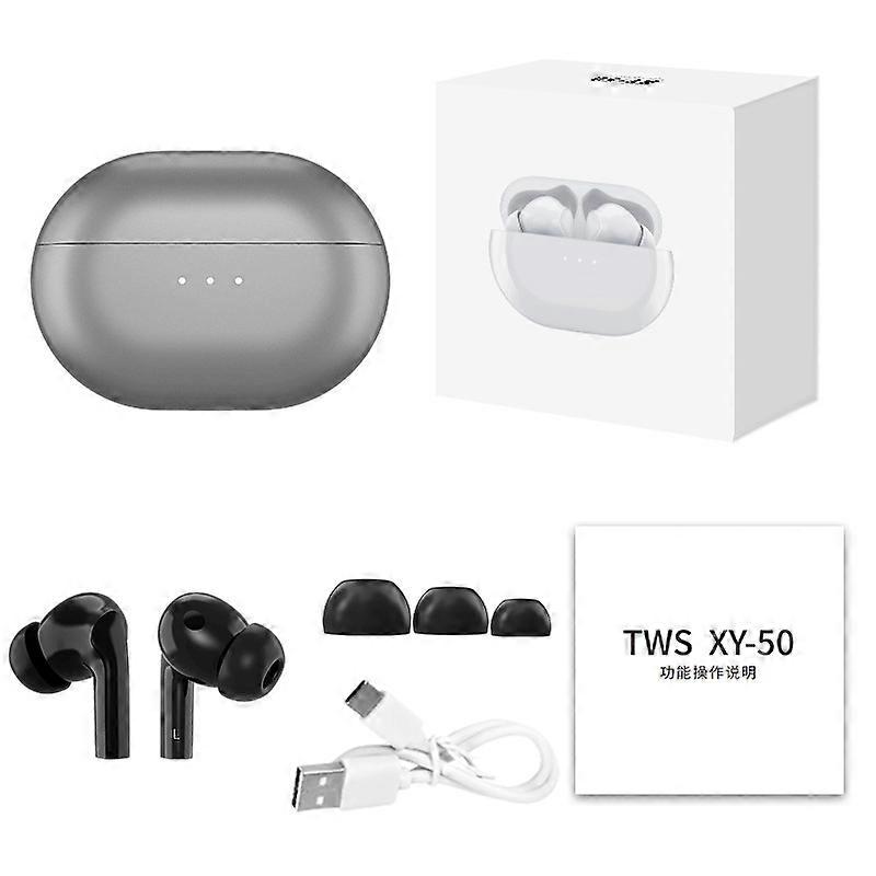 Bluetooth True Wireless xy-50 ANC Noice Reduction TWS Music Earphones Grey