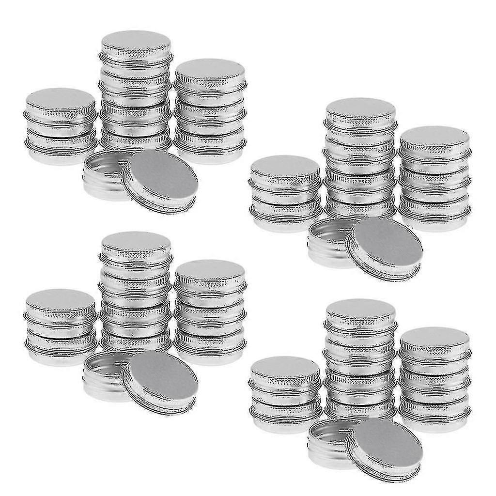 40 pezzi 15 ml argento piccolo alluminio ro balsamo labbra barattoli di latta contenitori con coperchi a vite per balsamo labbra, cosmetici, cera p...