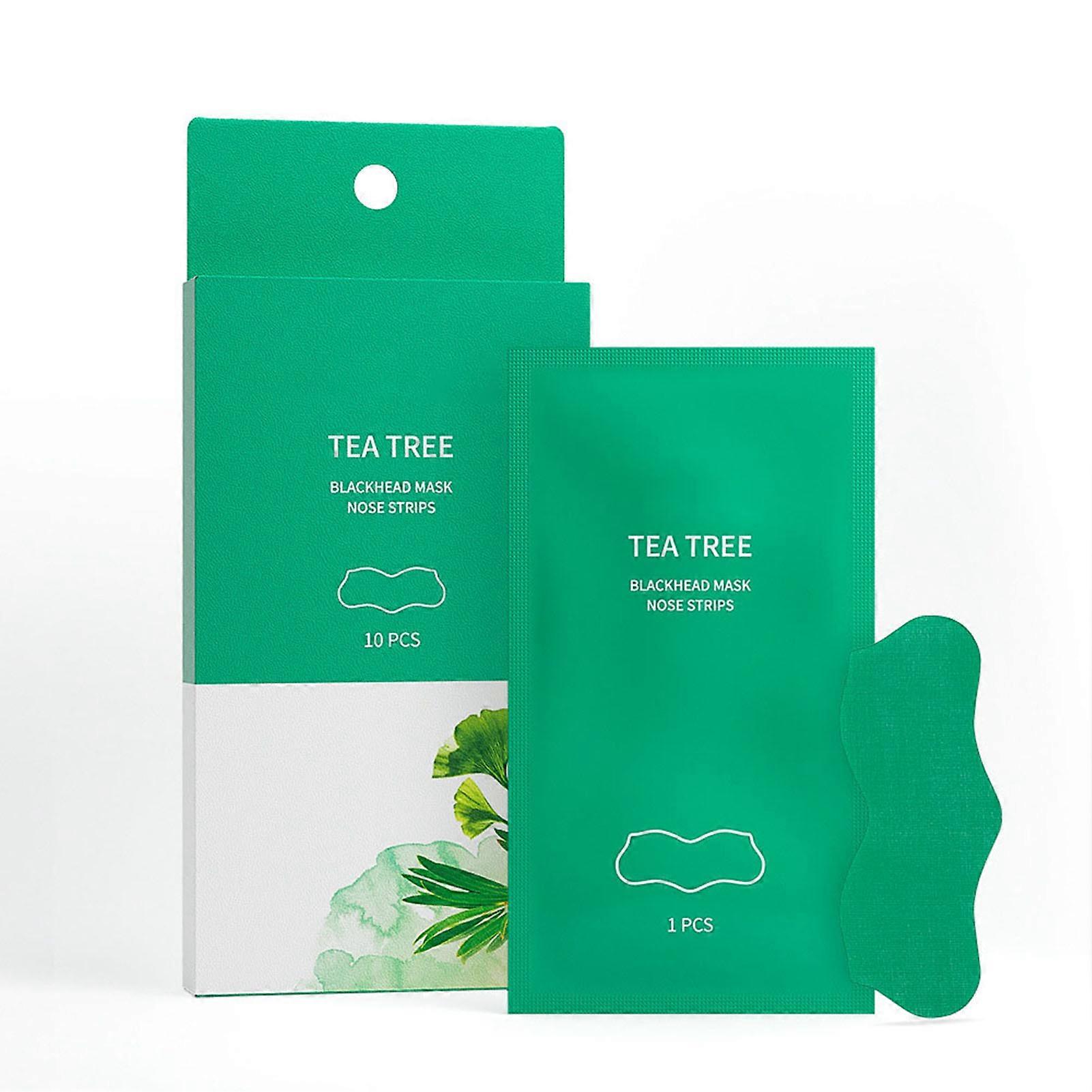10pcs Teas Tree Blackhead Removal Mask Hydrating Brightening Skin Patch for Face Cleaning