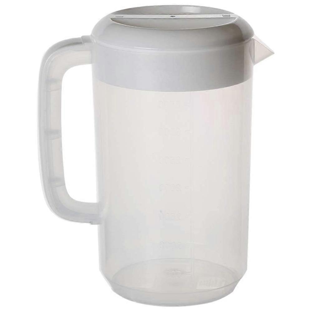 Plastic Kettle with Handle, Used for Hot and Cold Water, Iced Tea and Fruit Drinks, 2.5L (White)