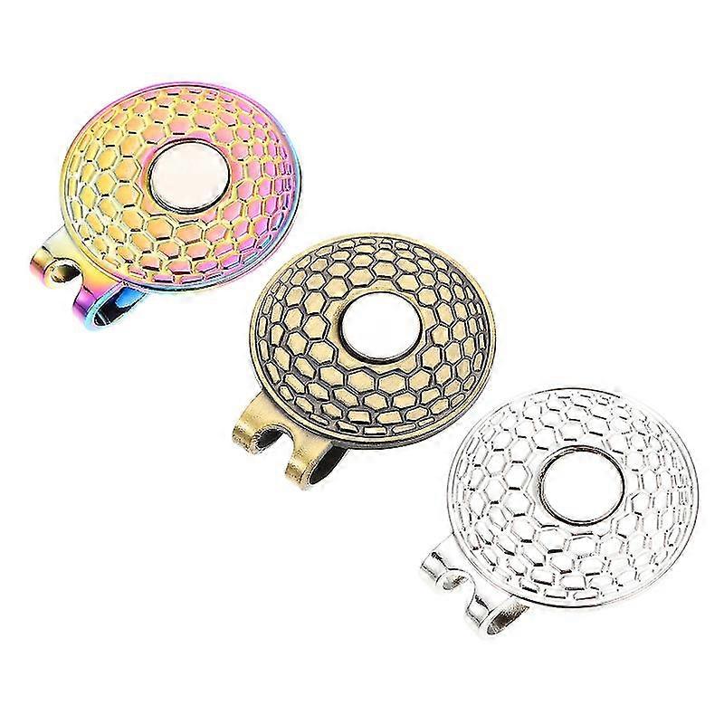 3pcs Anti-rust Ball Markers Delicate Hat Clips Portable Hat Markers Golfs Supply
