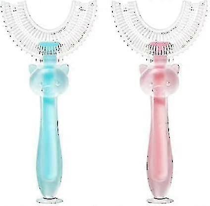 2pc Children's U-shaped Toothbrush,silicone(children Ages 6-12)