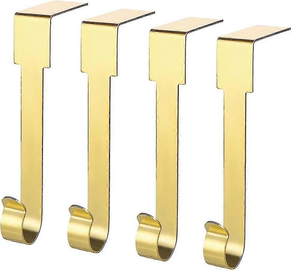 Benetter Set Of 4 Christmas Stocking Holders For Fireplace, Metal Christmas Stocking Holders With Non-slip Coating, Metal Christmas Stocking Hook For