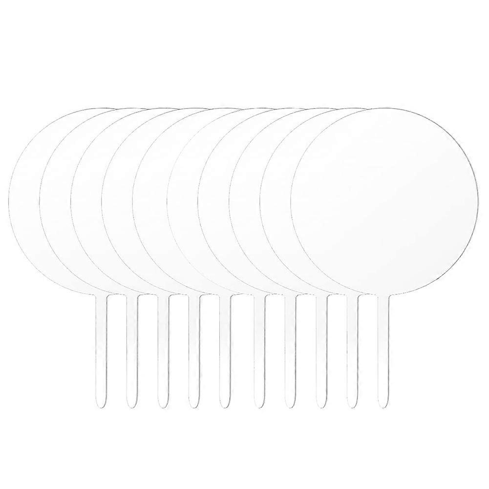 Round Acrylic Cake Toppers Clear Blank Circle DIY Cake Topper Blanks for Custom Wedding and Birthda