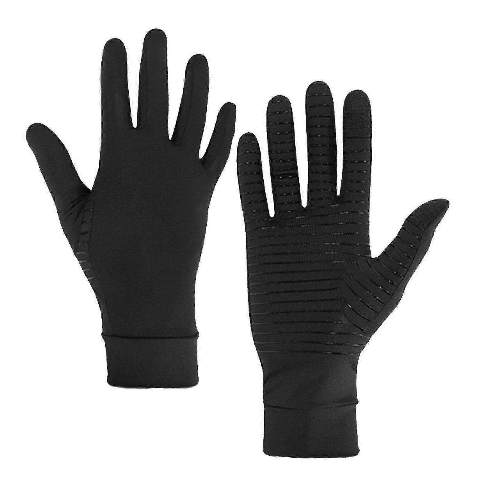 1 Pair Compression Glove Full Finger Elastic Copper Pain Relief Sports Gloves