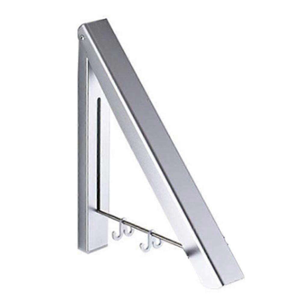 Folding Wall Mounted Clothes Airer Coat Hanger Adjustable Organizer Drying Rack