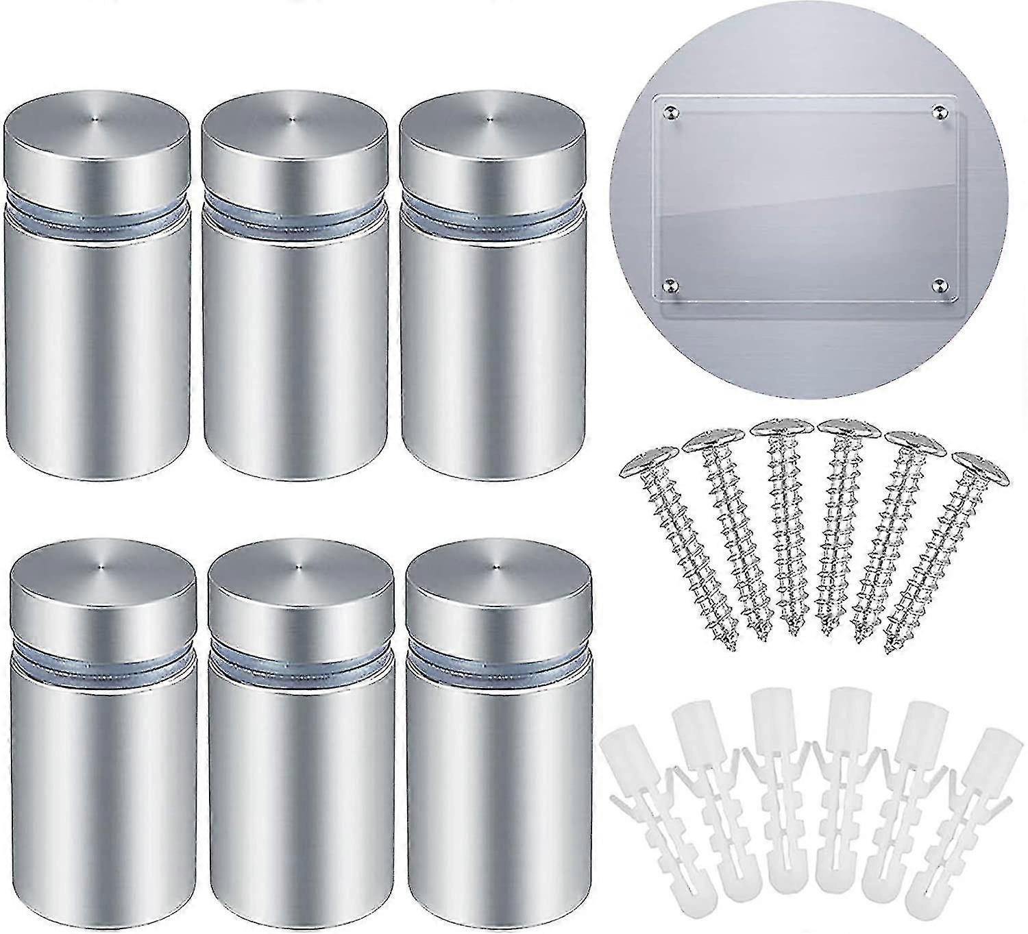 Stainless Steel Advertising Screw Holder 25pcs Standoff Advertising Wall