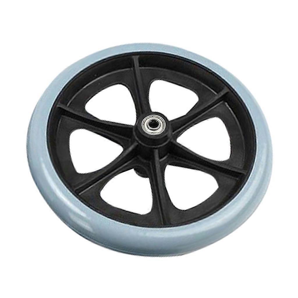 6/8 polegadas pesada cadeira de rodas roda de rodízio dianteiro roda flexível sólido do pneu