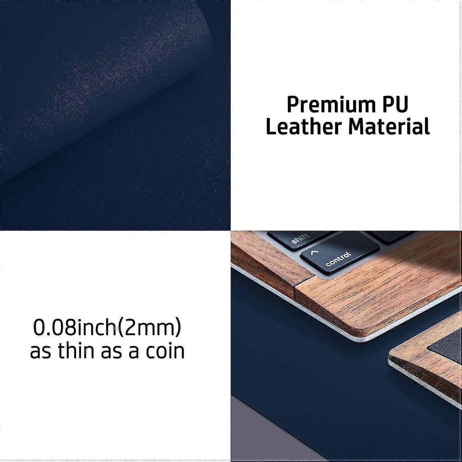 Leather Desk Pad Protector,mouse Pad(60cm X 30cm,dark Blue)