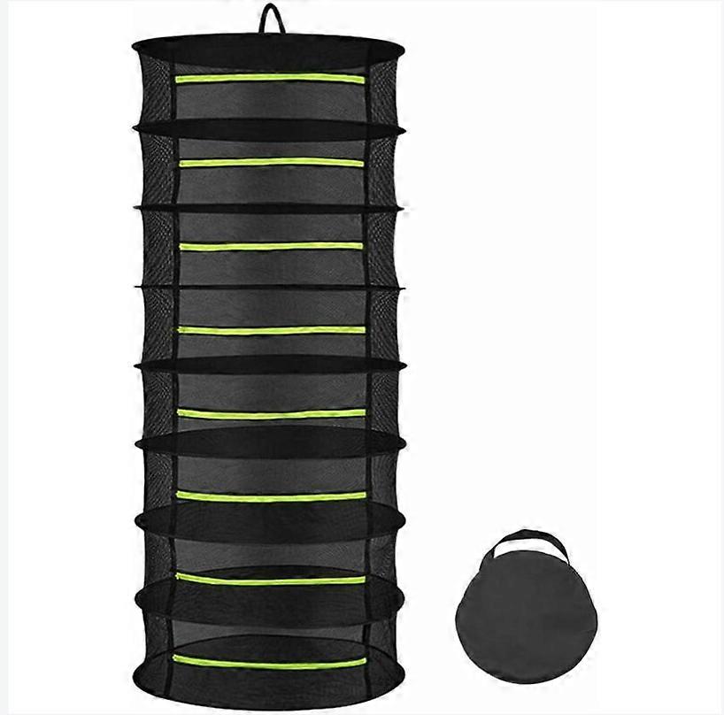 8 Layers Herb Drying Rack, 60cm Hanging Drying Net, Foldable Drying Net for Hydroponic Plants