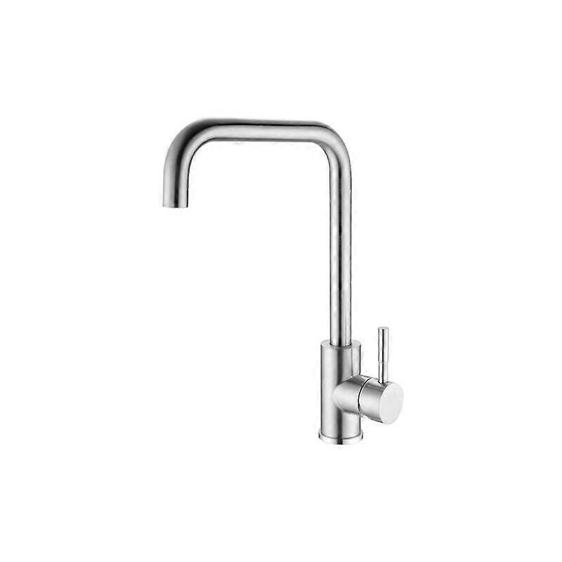 Brushed Stainless Steel Kitchen Faucet Single Handle High Spout Single Handle Kitchen Mixer Tap