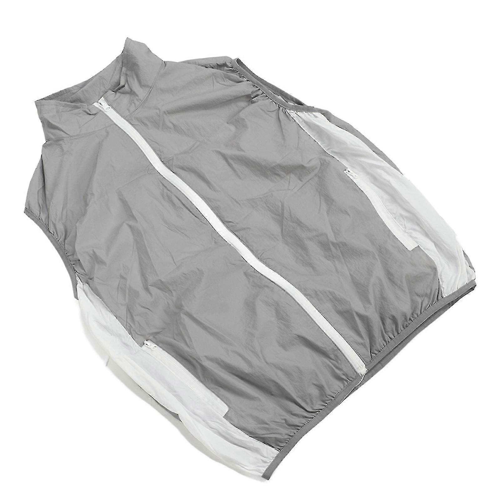 Air Conditioned Cooling Vest With 2 Fans For Men And Women - Grey, Size L