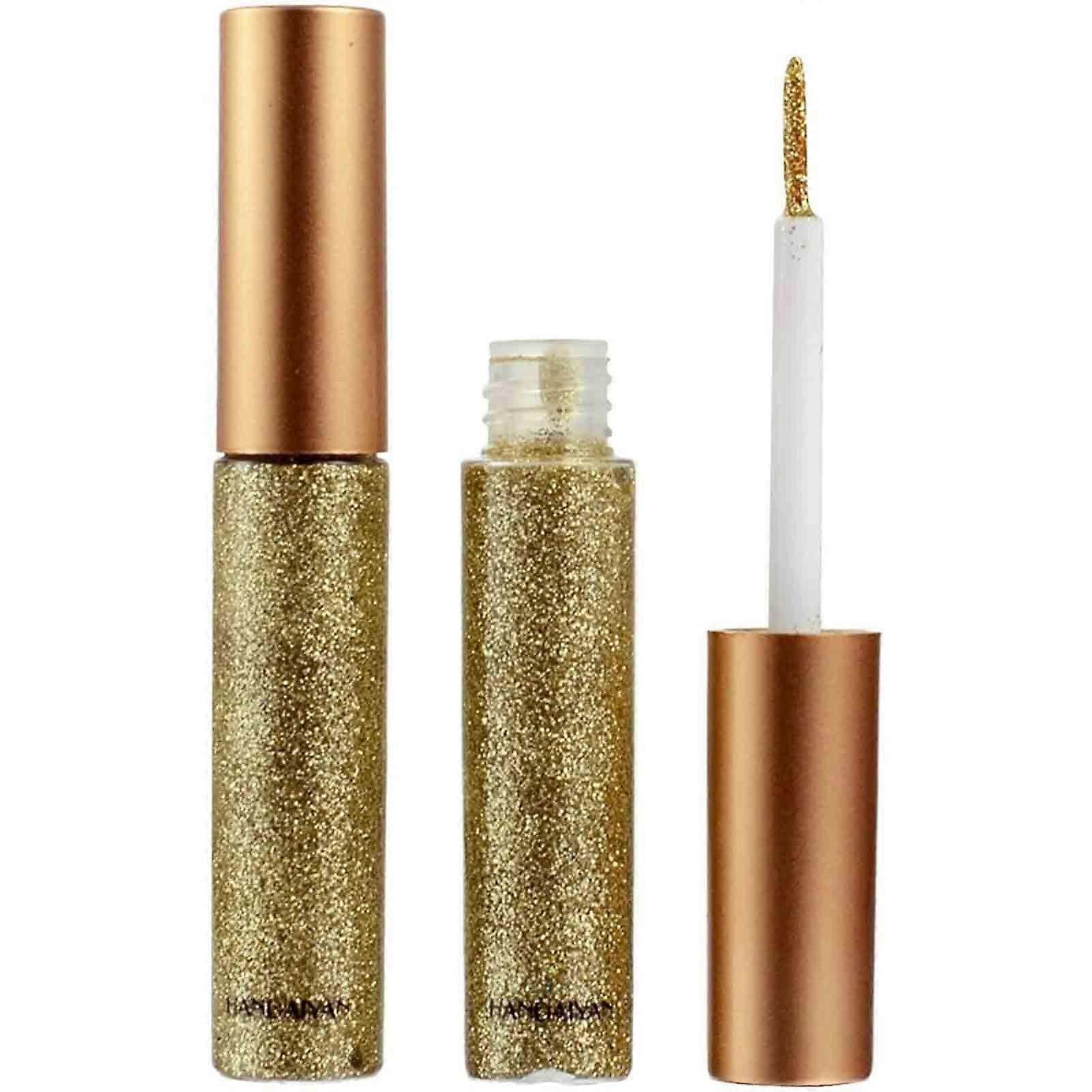 1 stuks vloeibare eyeliner set glitter vloeibare eyeliner waterdichte glinstering goud kleurrijke eyeliners oogschaduw make-up 5ml WWX220407050A