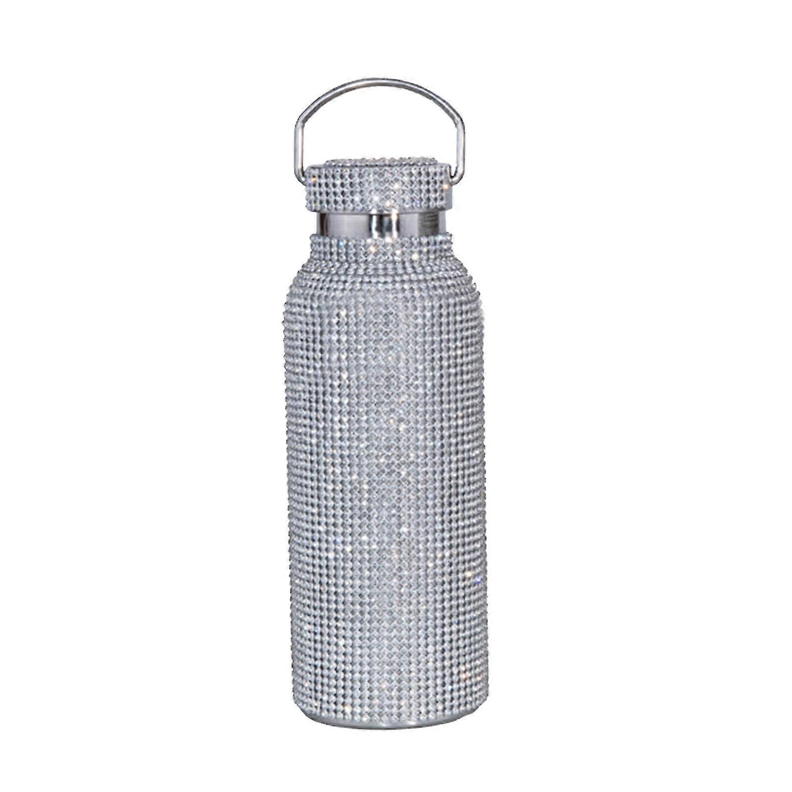 Diamond Water Bottle Bling Rhinestone ανοξείδωτο θερμικό μπουκάλι με αλυσίδα για τις γυναίκες κορίτσια δώρο - SNNGV