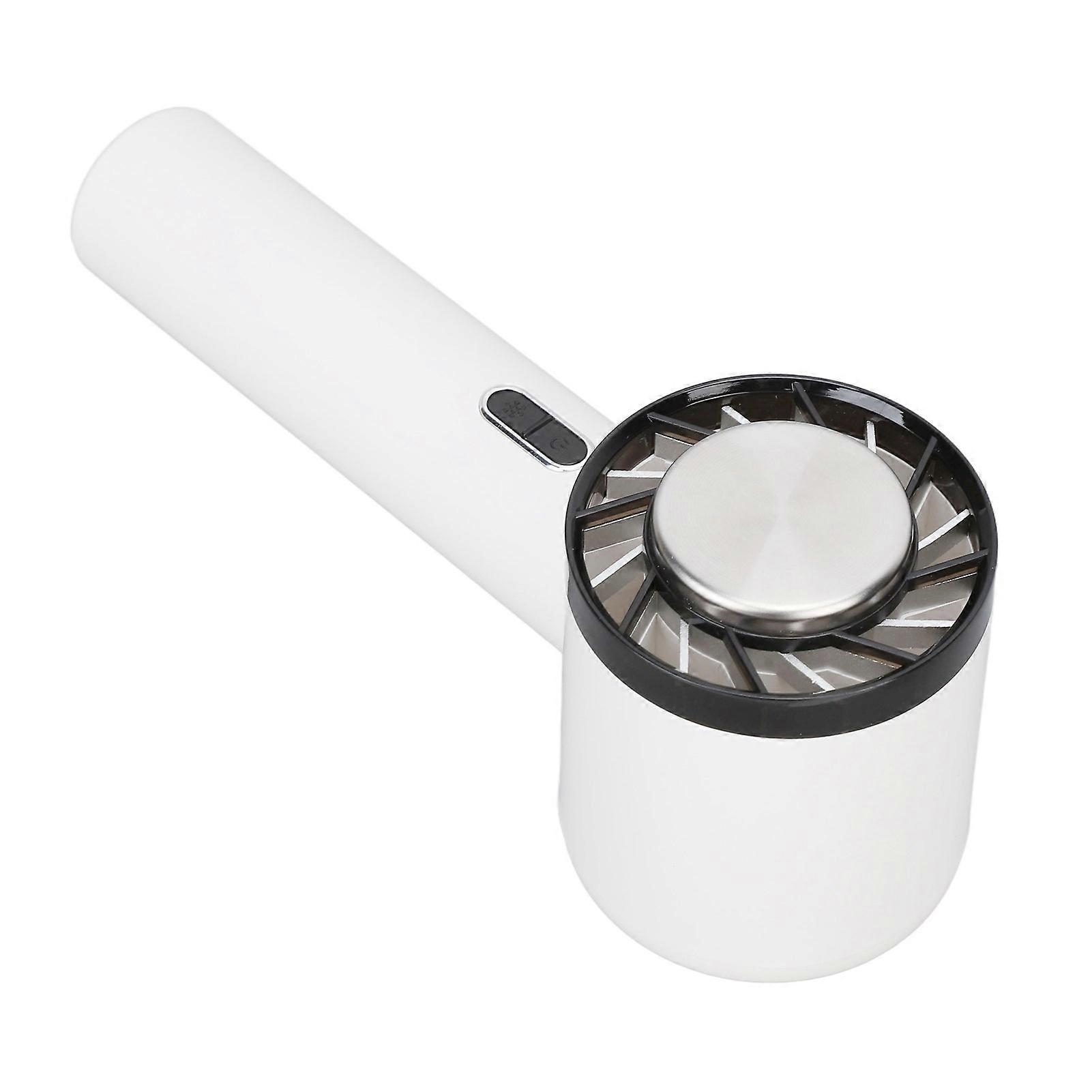 Handheld Fan 3 Speed Gears Cold Compress Quiet Phone Holder Summer Cooling Fan with Base White