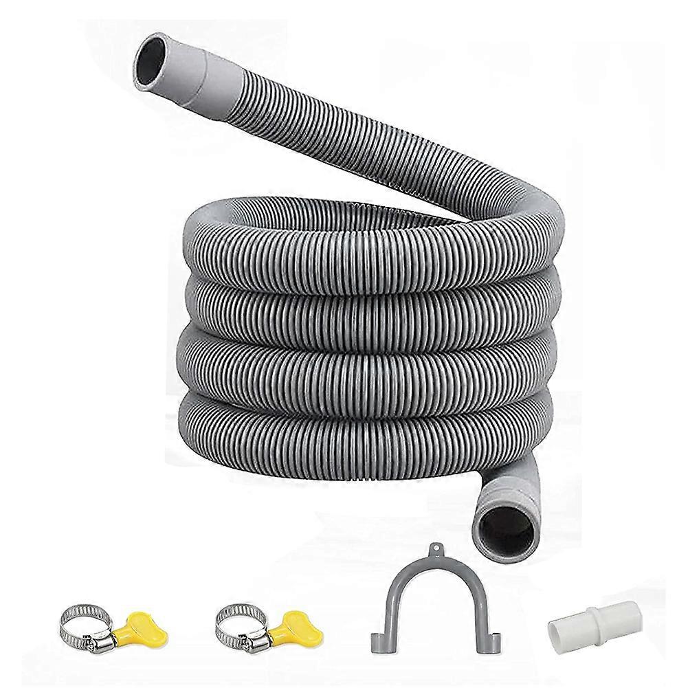 Drain Hose Extension Set Universal Washing Machine Hose 1M, Include Bracket Hose Connector and Hose