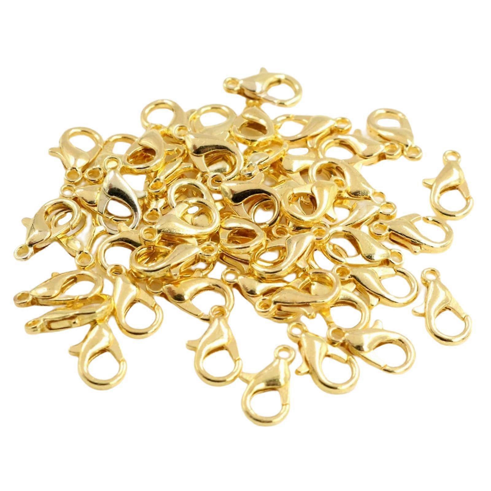 200x Alloy Lobster Clasps Snap Hooks DIY Jewelry Making Keychain Gold