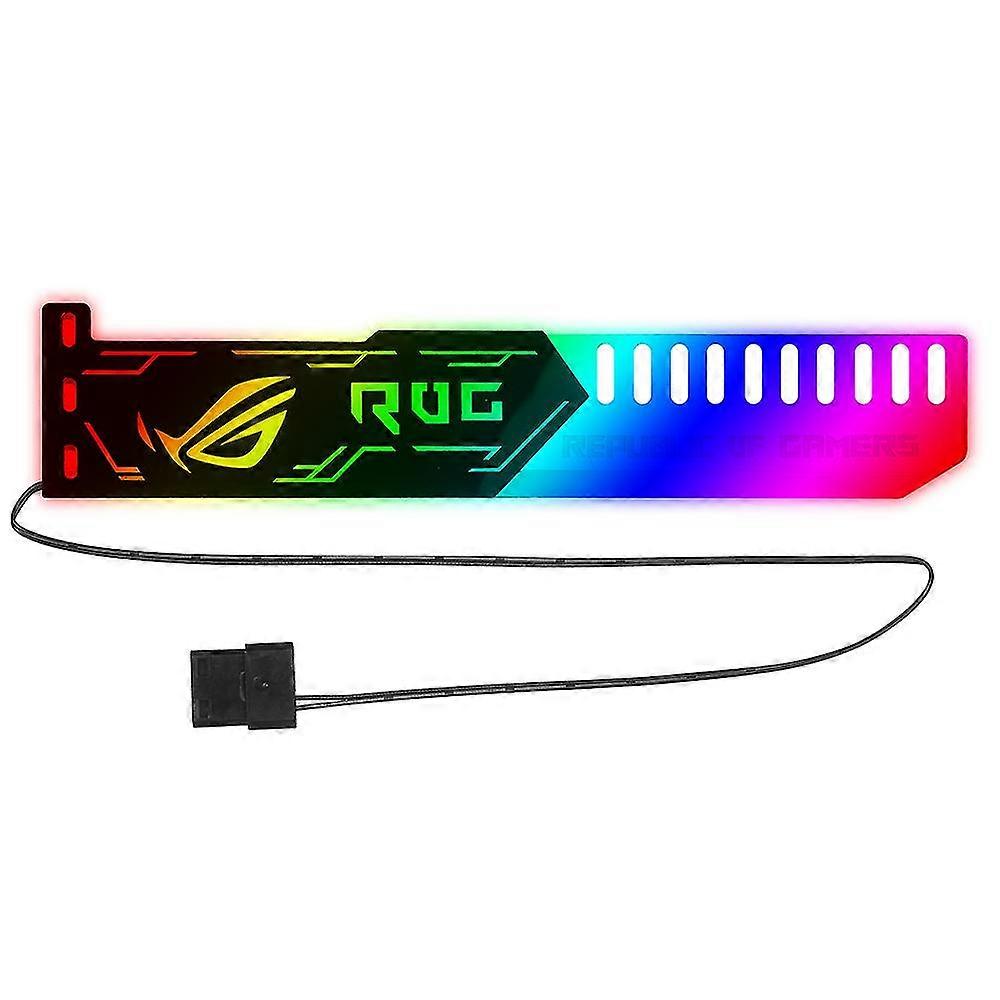 Rgb25 Rgb Graphics Card Stand Graphics Card Support With Rgb Light Effect 5v Big 4pin Power Supply Graphics Card Holder