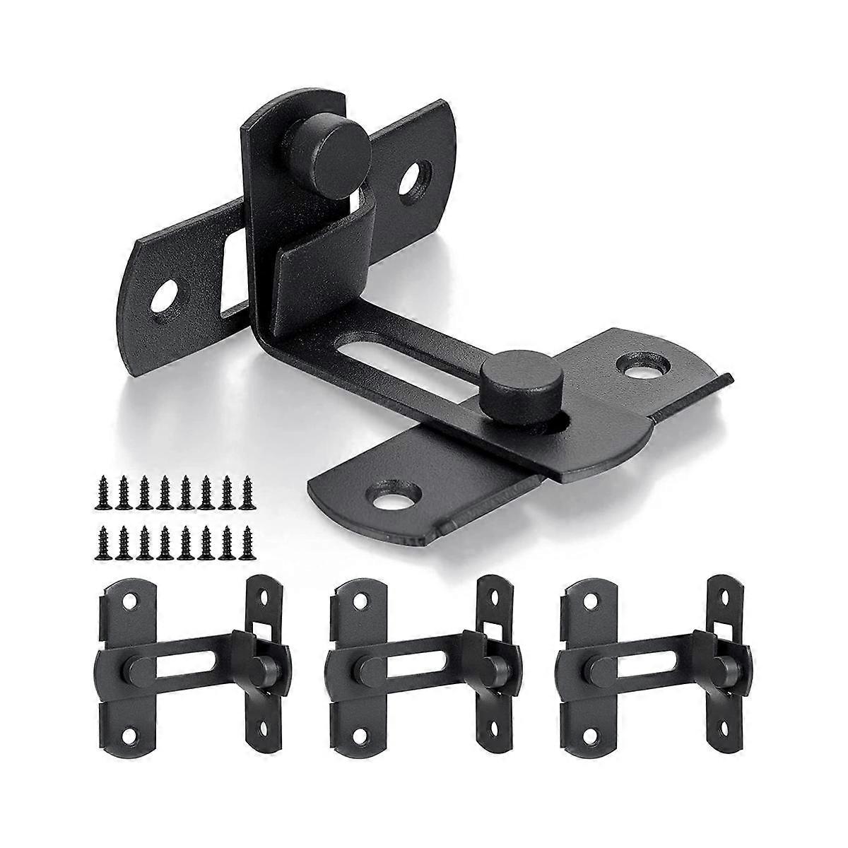 Flip Barn Door Lock Protect Privacy-Security Gate Latch Hook Lock Latch for Barn Sliding Door Anti