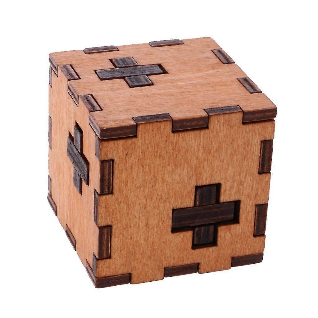 Kids Wooden Intelligence Toy Kong Ming Lock Brain Teaser Game Toy Swiss Cube