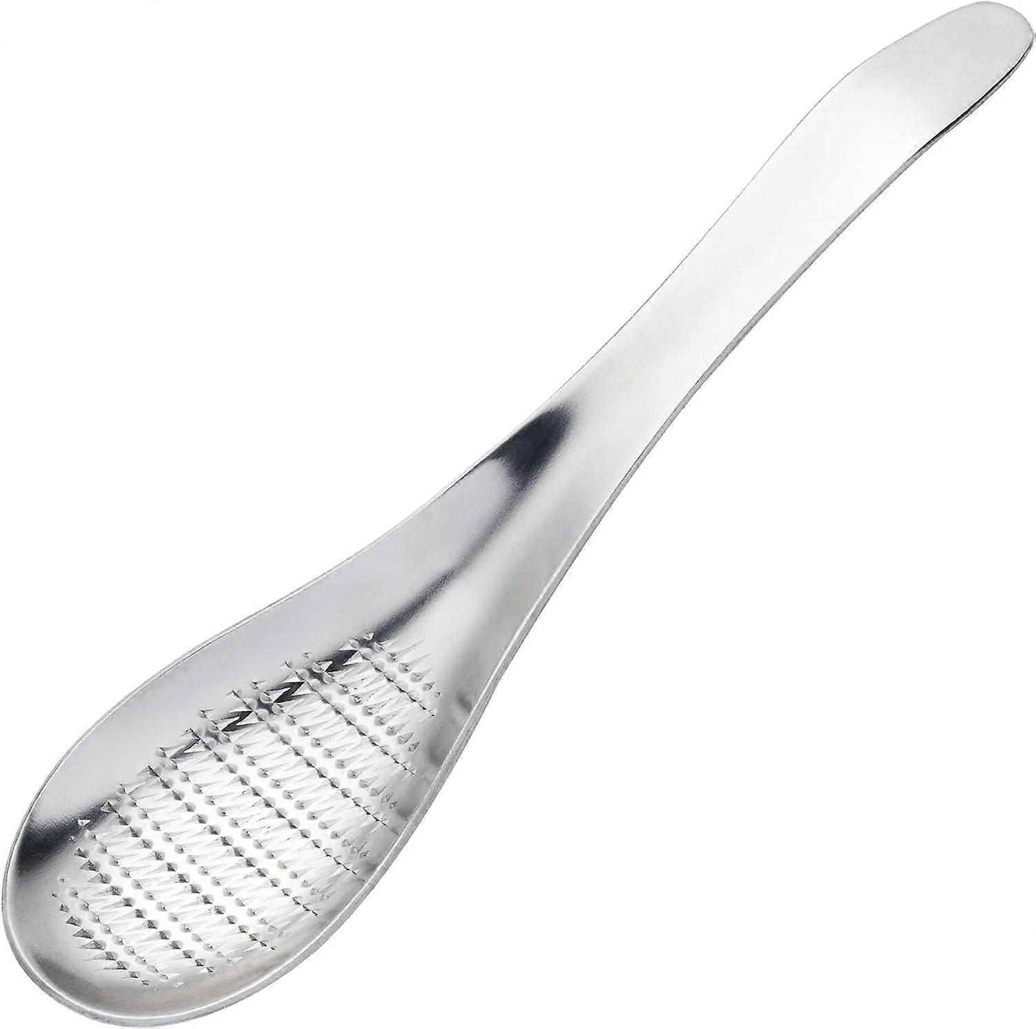 Stainless Steel Garlic/Ginger Grater Grinder Zester Spoon--