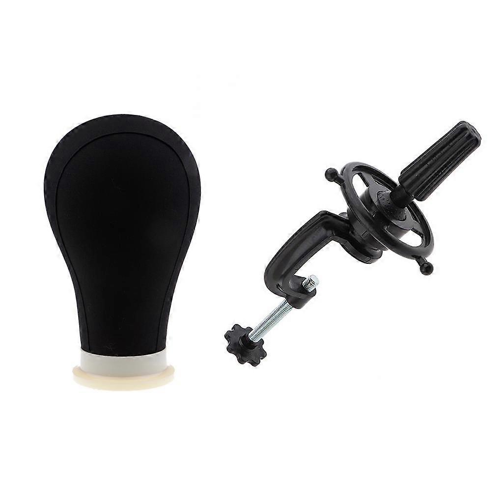 耐用的假发头帆布人体模型架夹，用于美发训练和22个假发制作软木帆布块状人体模型，带10个别针