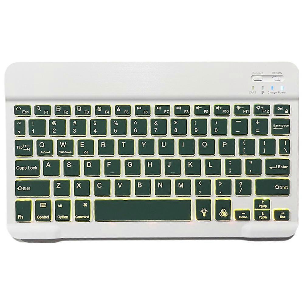 Backlit Bluetooth Keyboard Portable Wireless Keyboard Cordless Rechargeable For Android Phone Ipad Black