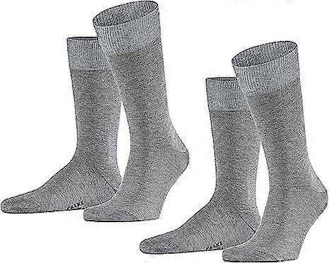 2-PackGreyMen's Thin Reinforced Cotton Socks Without Pattern For Winter Or Summer 2 Pairs Pack
