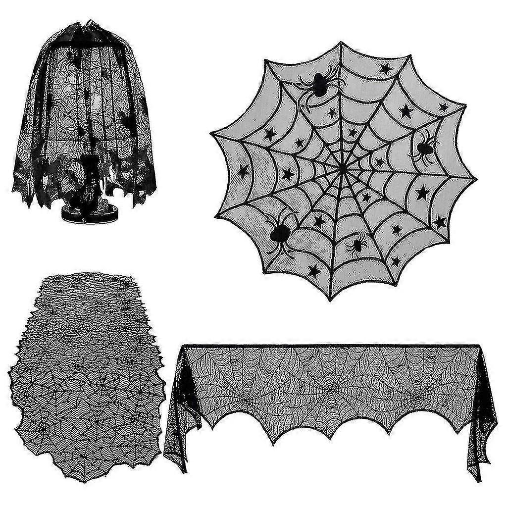 Halloween Decorations Sets Halloween Tablecloth Spooky Bat Spiderweb