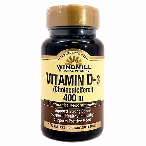 Wiatrak Zdrowie Witamina D3, 400 j.m. 100 tabletek