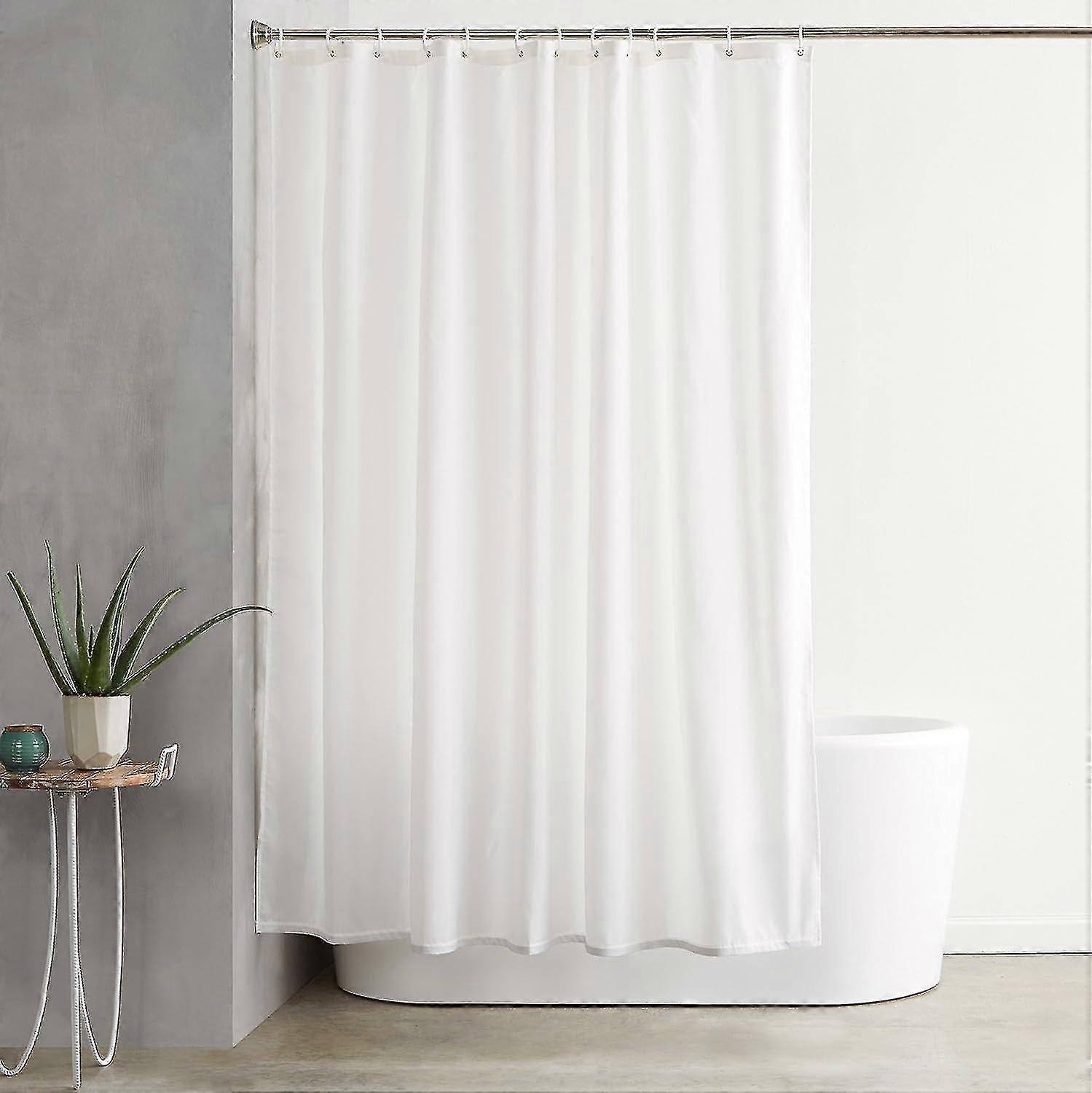 Polyester Shower Curtain, white opaque polyester 180 x 180cm